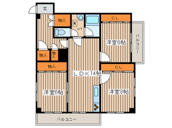 間取図 平岸パールハイム