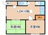 グランドハイツ 2LDKの間取り