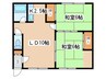 東栄ハウス 2LDKの間取り