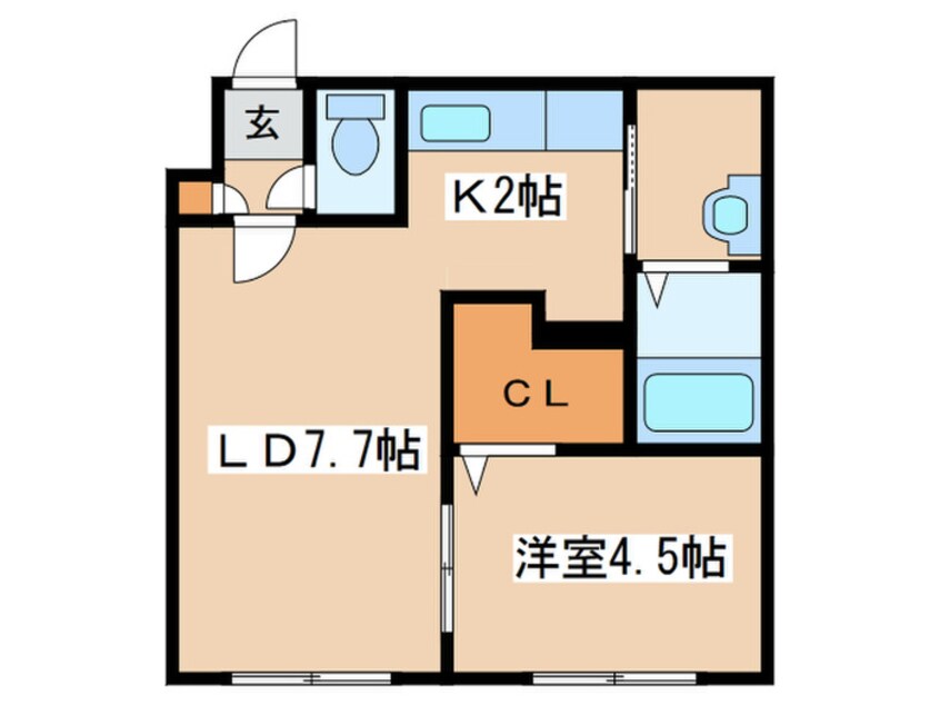 間取図 サンテモンタ－ニュ