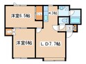 クラージュ月寒Ｂの間取図