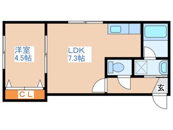 間取図 マ－プル平岸