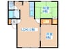 Excellence西野 2LDKの間取り