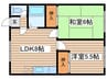 恵ハウス 2LDKの間取り