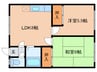 恵ハウス 2LDKの間取り