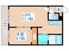 アリュール南6条 1LDKの間取り