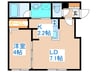 シティレジデンス福住 1LDKの間取り