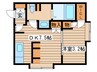 Ｖｉｌｌａ　Ｇａｒｄｅｎ３２ 1DKの間取り