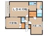 プリムヴェ－ル 2LDKの間取り