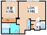 ラグランジュ東札幌 1LDKの間取り