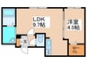 ラグランジュ東札幌 1LDKの間取り