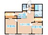 ラグランジュ東札幌 2LDKの間取り