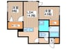 ラグランジュ東札幌 2LDKの間取り