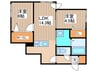 ラグランジュ東札幌 2LDKの間取り
