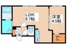 ラグランジュ東札幌 1LDKの間取り