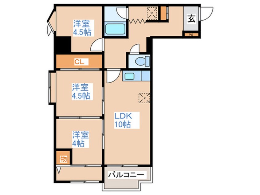 間取図 さんぱちＢＬＤⅡ