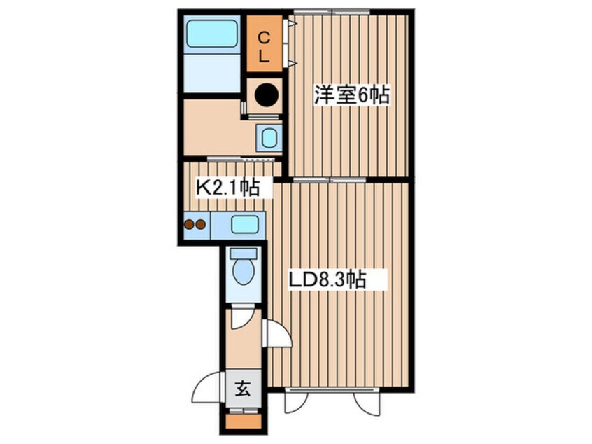 間取図 ソレア－ド７４