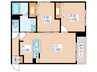 讃水閣 2LDKの間取り