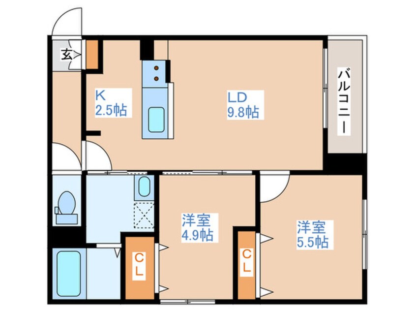 間取図 讃水閣