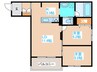 porte-bonheur 2LDKの間取り