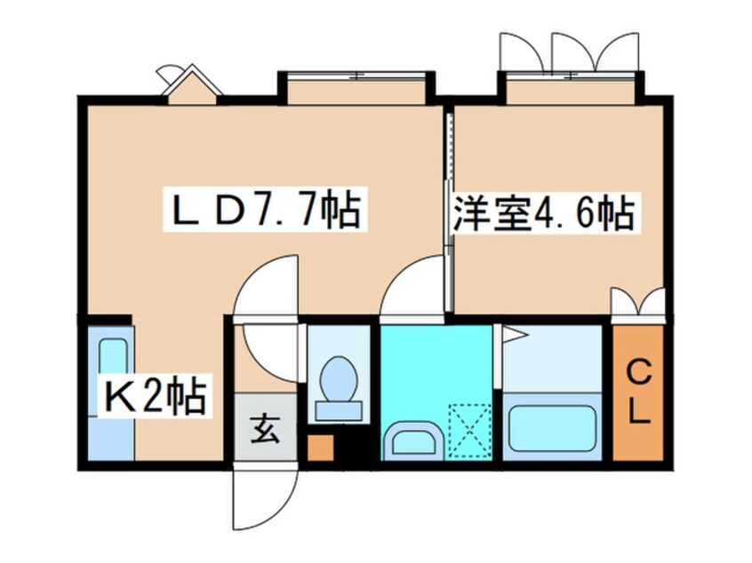 間取図 マイコ－ト北郷