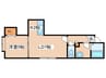 コンフォーティア５０２ 1LDKの間取り
