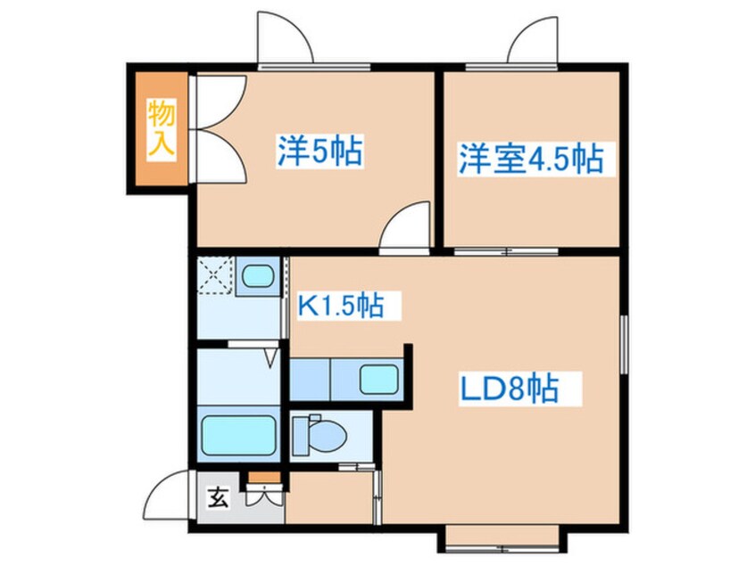 間取図 ライフコート西野Ｂ棟