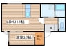 仮)ベルツリーＲＪⅡ 1LDKの間取り