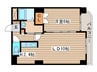 ノ－スパレス元町 1LDKの間取り
