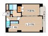 ノ－スパレス元町 1LDKの間取り
