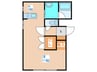 宮の森310マンション 1Kの間取り