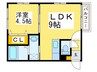 リデーレ西１８丁目 1LDKの間取り
