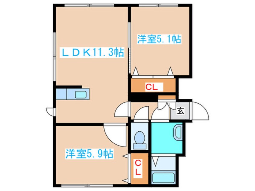 間取図 Rent南郷