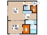 Luxe山鼻 1LDKの間取り