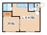フォレスト南郷 1LDKの間取り