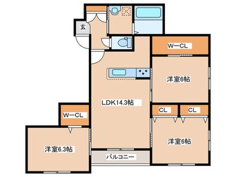 間取図 ＬＩＢＥＲＴＹ福住