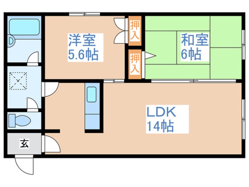 間取図 ロイヤルレインボ－平岸Ａ