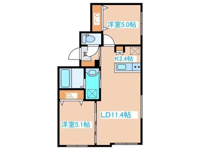 間取り図 モーリス中島公園