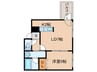 リュクス円山公園 1LDKの間取り