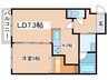 リュクス円山公園 1LDKの間取り