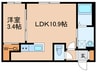 仮）西岡5-1MS 1LDKの間取り