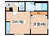 ラグナベルデ美園 1DKの間取り