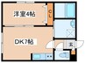 ラグナベルデ美園 1DKの間取り