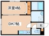 ラグナベルデ美園 1DKの間取り