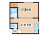 フローラル南郷 1DKの間取り