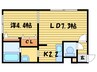 カルディ－ノ澄川 1LDKの間取り