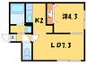 カルディ－ノ澄川 1LDKの間取り
