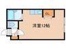 リビング西岡 1Rの間取り