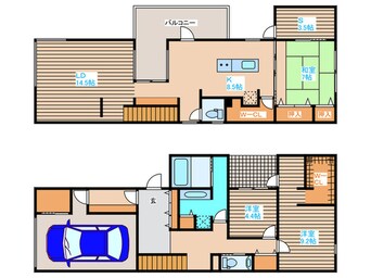 間取図 二十四軒2-6貸家
