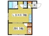 アベニ－ル北１１条 1LDKの間取り